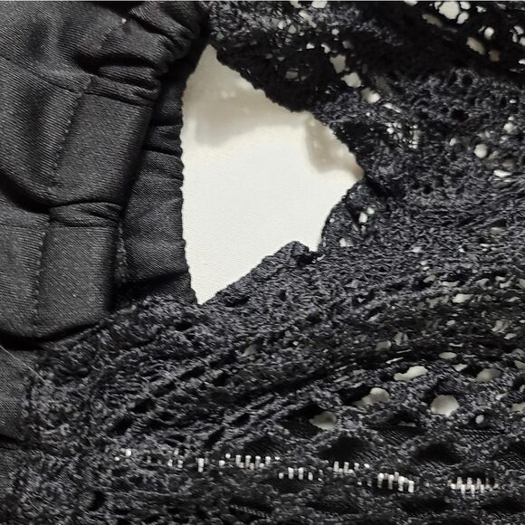 Missguided Lace Top Black Size Med Women's Romper - Picture 3 of 11